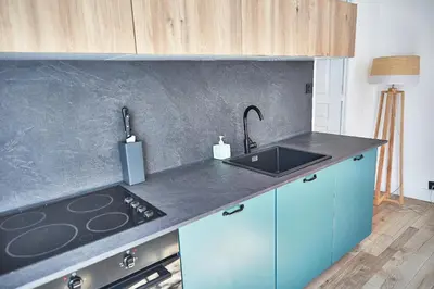 Cuisine ou kitchenette dans l'établissement Demeure de Manneville - SPA - 1Km des plages de Cabourg