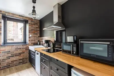 Cuisine ou kitchenette dans l'établissement La Brise- Joli T2 rénové - Vue Mer - 1 chambre