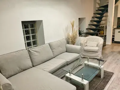Coin salon dans l'établissement Le cottage GAMA Suisse Normande