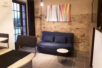 Coin salon dans l'établissement Gîte à la campagne 2