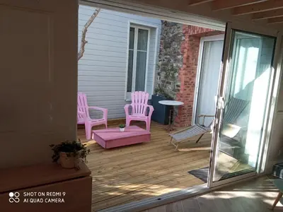 Balcon ou terrasse dans l'établissement Charmant logement T2 à 2 pas de la mer