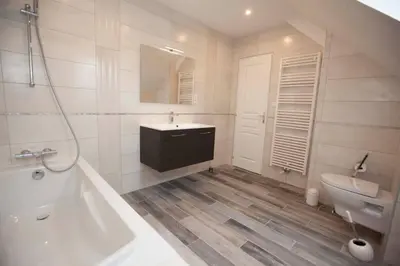 Salle de bains dans l'établissement Le Petit Concise à 20mn du Mont Saint Michel