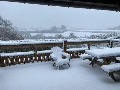 L'établissement la cabane des druides en hiver