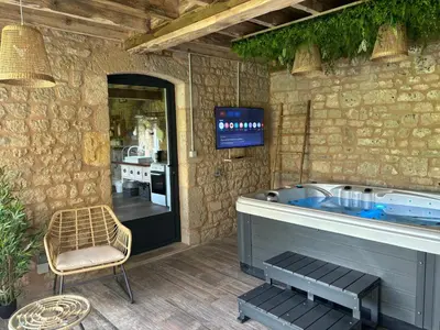 Plan de l'établissement Gîte La Boulangerie de La Trigalle avec SPA privé