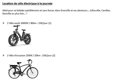 Vélo sur le terrain de l'établissement Centre ville Granville à 50m de la mer - ANCV accepté ou dans les environs