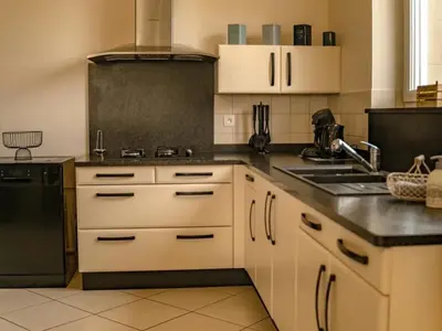 Cuisine ou kitchenette dans l'établissement Le Gîte du Haras d'Havetot