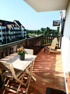 Balcon ou terrasse dans l'établissement Plage Cabourg 5bis