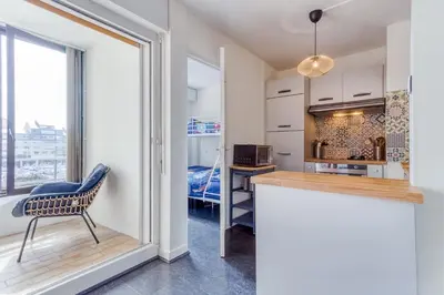 Cuisine ou kitchenette dans l'établissement La Boussole