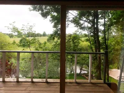 Balcon ou terrasse dans l'établissement Natuurhuisje - 'Gites de la Vie' - Hondvriendelijk - Normandië