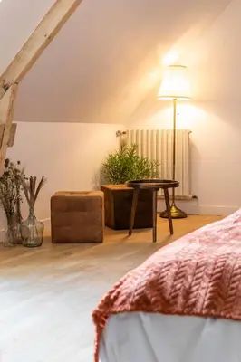 Coin salon dans l'établissement La Bellevue Bréville - B&B
