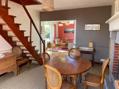 Coin salon dans l'établissement Maison de charme vue sur mer pour 6 pers