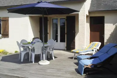 Terrasse ou espace extérieur de l'établissement Holiday Home in Portbail near Sandy Beach