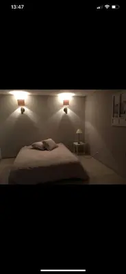 Un ou plusieurs lits dans un hébergement de l'établissement Belle villa contemporaine & lumineuse plage normandie