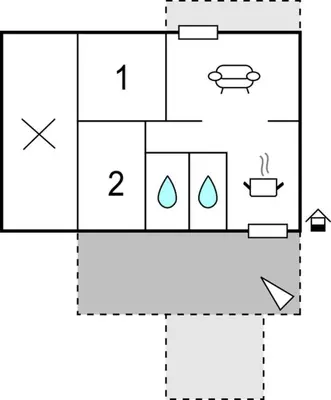 Plan de l'établissement Amazing Home In Anneville Sur Mer