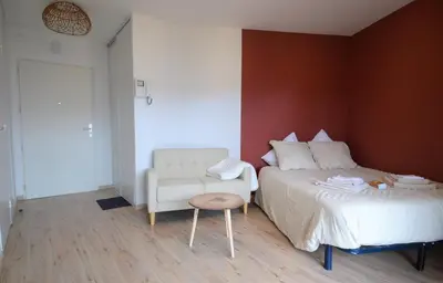 Un ou plusieurs lits dans un hébergement de l'établissement La Patoune - Jardin - 50m de la plage - Wifi - Parking