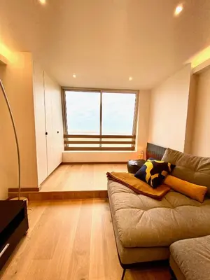 Coin salon dans l'établissement Acamar, appartement en front de mer avec parking privée