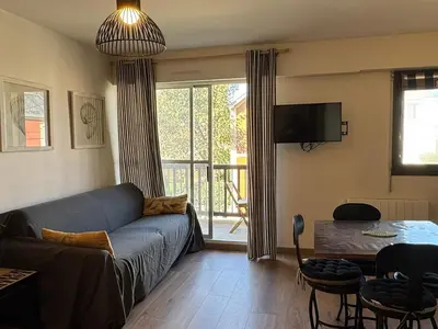 Télévision ou salle de divertissement dans l'établissement Appartement 2P, vue mer, animaux acceptés, parking - FR-1-487-302