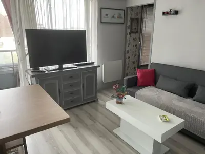 Télévision ou salle de divertissement dans l'établissement Le Pavillon - Appartement à 30 m de la plage