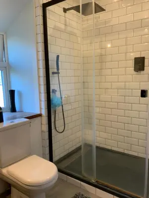 Salle de bains dans l'établissement Welcoming and peaceful bed and breakfast