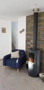 Coin salon dans l'établissement Maison moderne plein coeur de Ouistreham