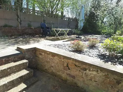 Jardin de l'établissement Au Lutin Pommé - Maison de vacances Bretagne