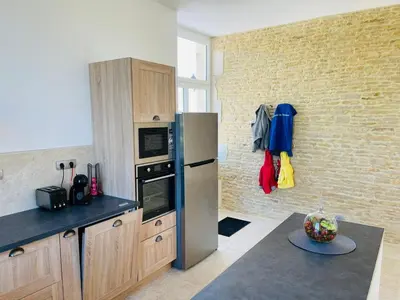 Cuisine ou kitchenette dans l'établissement gite du château