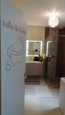 Plan de l'établissement Chambre chez l'habitant LGBT près de la plage naturiste de Granville