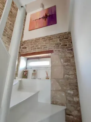 Salle de bains dans l'établissement La Nacre de Saint Aubin sur Mer