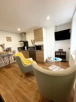 Cuisine ou kitchenette dans l'établissement La Casa Wifi Netflix