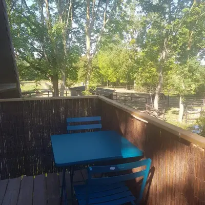 Balcon ou terrasse dans l'établissement Les gîtes équestre de ninon
