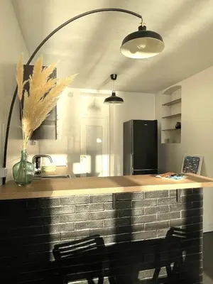 Cuisine ou kitchenette dans l'établissement Douceur Marine
