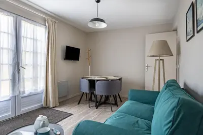 Coin salon dans l'établissement Gîte Taumain