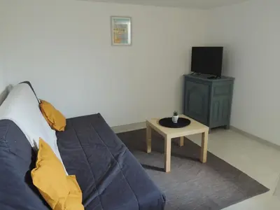 Télévision ou salle de divertissement dans l'établissement Appartement entre terre et baie