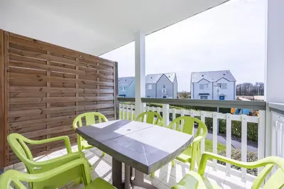 Balcon ou terrasse dans l'établissement Le Bécasseau Sanderling
