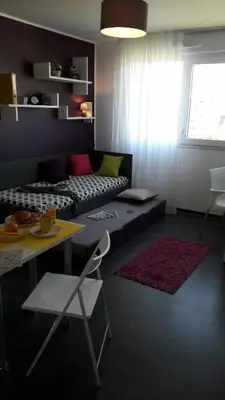 Coin salon dans l'établissement Résidence Nemea Caen Beaumois