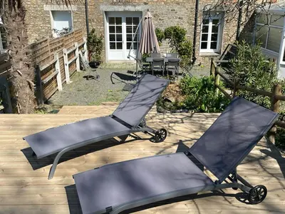 Plan de l'établissement Maison chaleureuse avec terrasse et vue baie