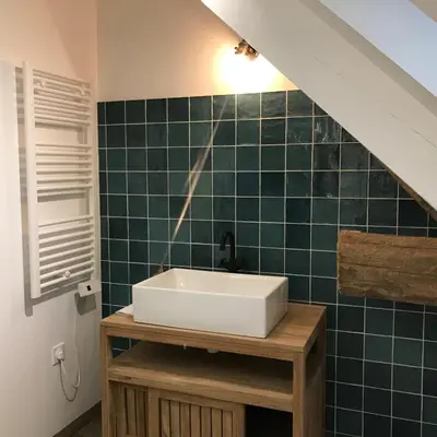Salle de bains dans l'établissement Escale de Gerbold
