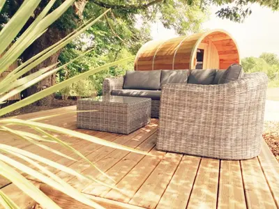 Coin salon dans l'établissement Le Domaine de Pivette
