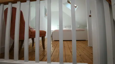 Un ou plusieurs lits dans un hébergement de l'établissement Superbe appartement proche port Guillaume