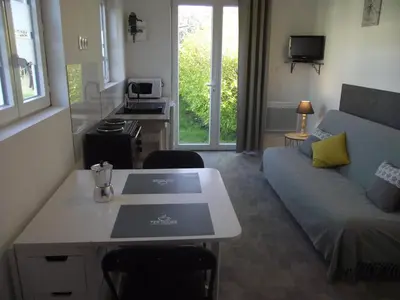 Cuisine ou kitchenette dans l'établissement Pétale de RoZ au pied du Mont Saint Michel