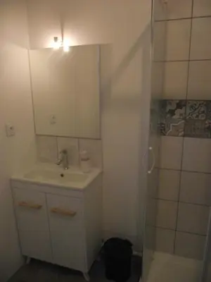 Salle de bains dans l'établissement Pétale de RoZ au pied du Mont Saint Michel