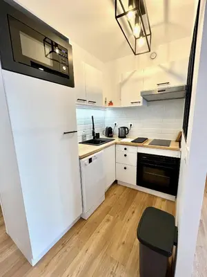 Cuisine ou kitchenette dans l'établissement Studio avec grande terrasse et parking privatifs