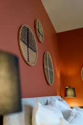 Un ou plusieurs lits dans un hébergement de l'établissement Hotel de la Plage