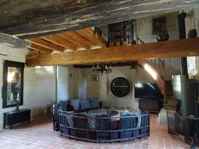 Coin salon dans l'établissement Manor in Cotentin with Historic Charm