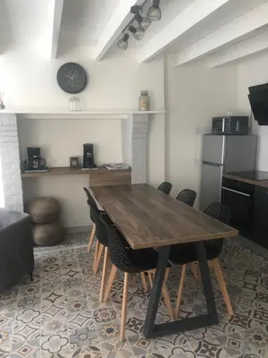 Cuisine ou kitchenette dans l'établissement La Maison du Pêcheur