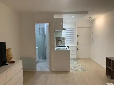 Cuisine ou kitchenette dans l'établissement Studio en hypercentre refait à neuf en 2023 avec une belle terrasse!