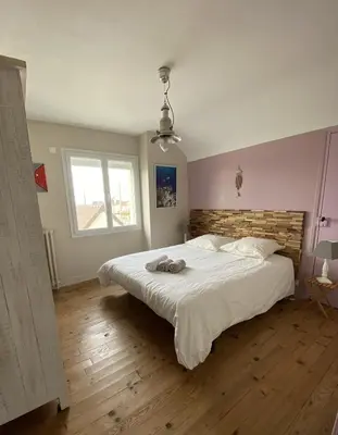 Un ou plusieurs lits dans un hébergement de l'établissement La Maison des phares