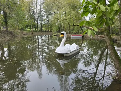 Paysage naturel près de la tente de luxe