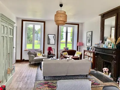 Coin salon dans l'établissement La Maison du Hommeel