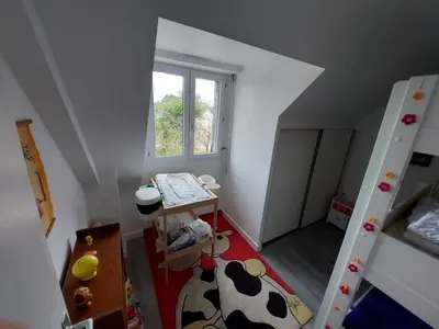 Un ou plusieurs lits dans un hébergement de l'établissement Grande maison de 4 chambres, 9 couchages proche du Mont Saint Michel